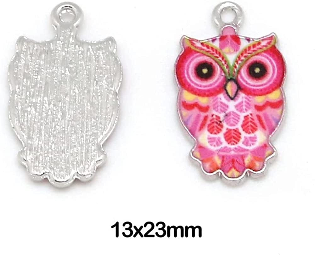 36 Pieces Owl Enamel Charms Halloween Charms Halloween Owl Enamel Charms for Jewelry Making Colorful Owl Charms Pendants for Earrings Necklaces Bracelets Owl Charms DIY Craft Findings