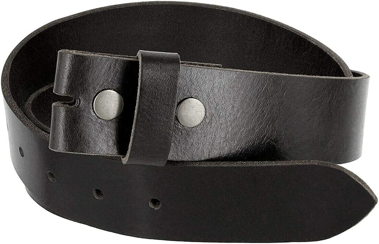 One Piece Full Grain Buffalo Oil Tanned Leather Replacement Belt Strap/ Belt with Buckle 1-1/2" (38Mm) Wide- Multiple Choices Apparel & Accessories > Clothing Accessories > Belts Belts.com Oil Tanned-black 46