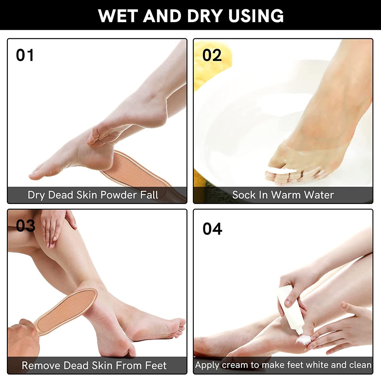 Glass Pedicure Foot File - Coarse/Fine Double Side Nano Glass Surface, Dead Hard Skin Remover, Cuticle Callus Removal, Professional Foot Care, Both Wet and Dry Using Health & Beauty > Personal Care > Foot Care Cut it