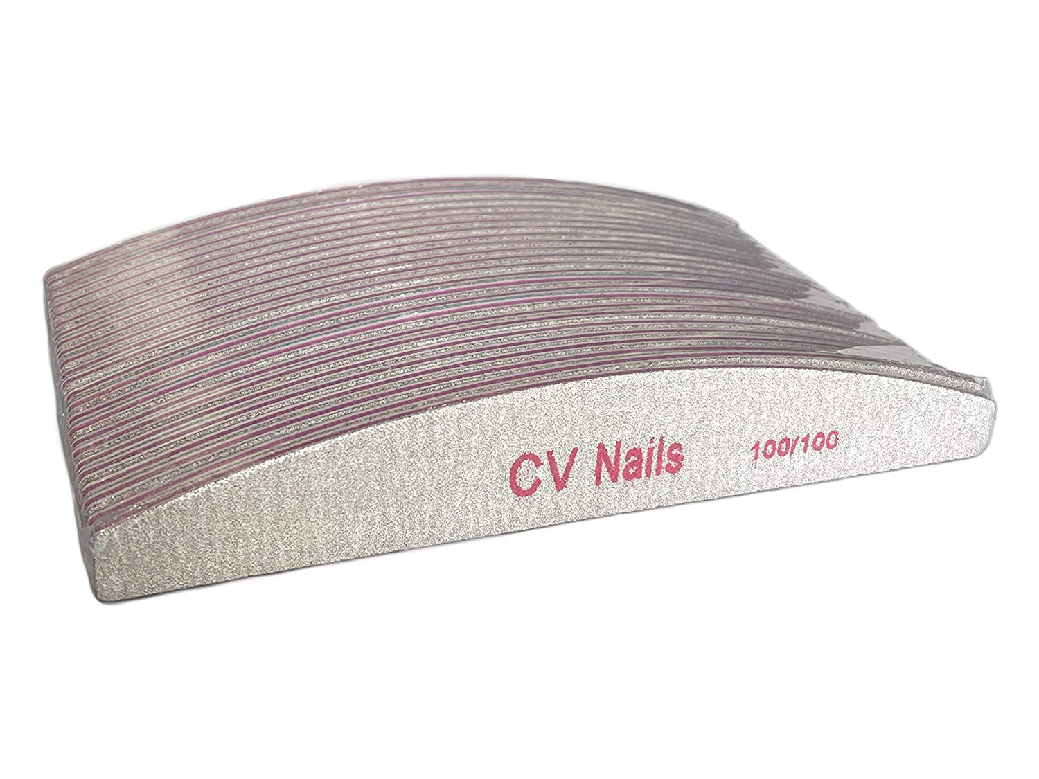 CV Nails 100/100 Grit 25 PCS Zebra Nail Files Professional Double Sided, Manicure, Pedicure Tool, Nail Buffering, Acrylic/Natural Nails for Salon and Home Use Health & Beauty > Personal Care > Cosmetics > Cosmetic Tools > Nail Tools CV Nails