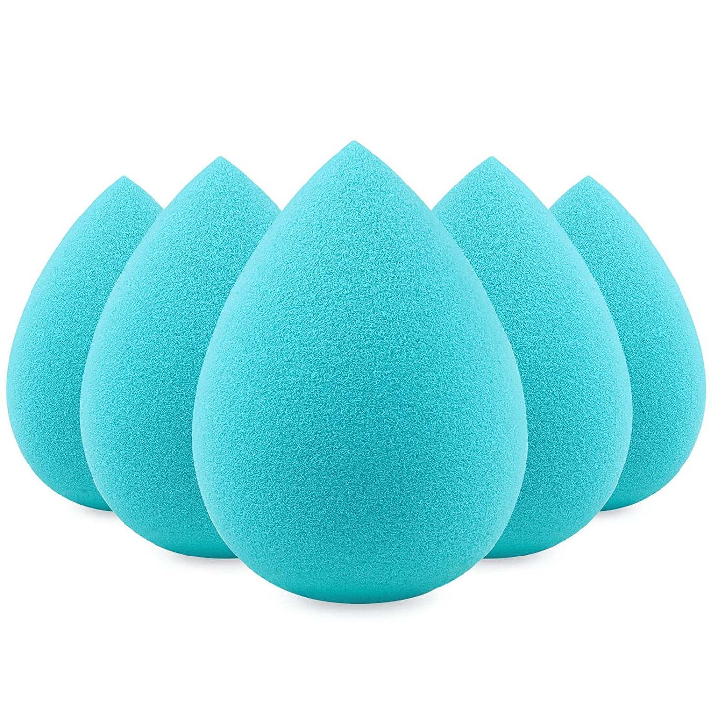 BEAKEY 5 Pcs Makeup Sponge Set, Foundation Blending Beauty Sponge, Flawless for Liquid, Cream, and Powder, Multi-Colored Makeup Sponges Health & Beauty > Personal Care > Cosmetics > Cosmetic Tools > Makeup Tools BEAKEY I-Blue