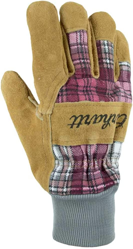 Carhartt Women'S Insulated Suede Work Glove with Knit Cuff Apparel & Accessories > Clothing Accessories > Gloves & Mittens Carhartt Men's Gloves Wild Rose Plaid Medium
