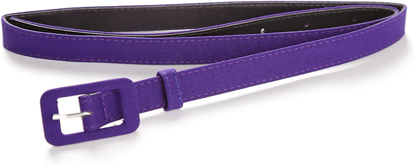 MUXXN Womens Belt- Solid Color Basic Belt for Casual Formal Dress or Jeans Apparel & Accessories > Clothing Accessories > Belts MUXXN Purple Small