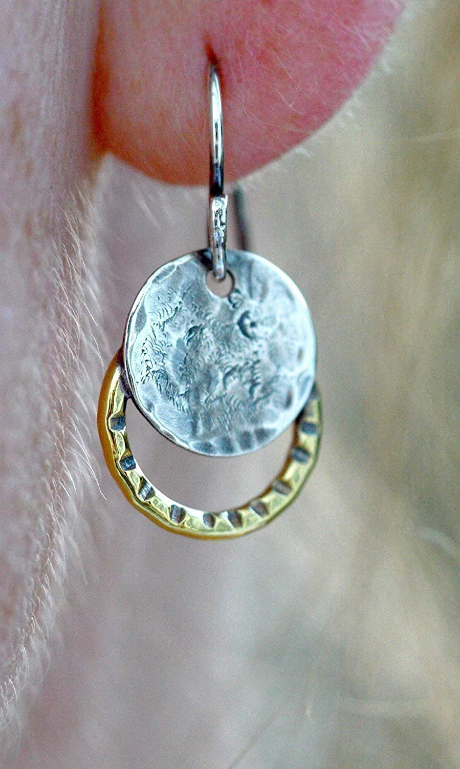 Sterling Silver Moon Earrings Dangle Earrings Gift for Her Apparel & Accessories > Jewelry > Earrings Blueskyblackbird