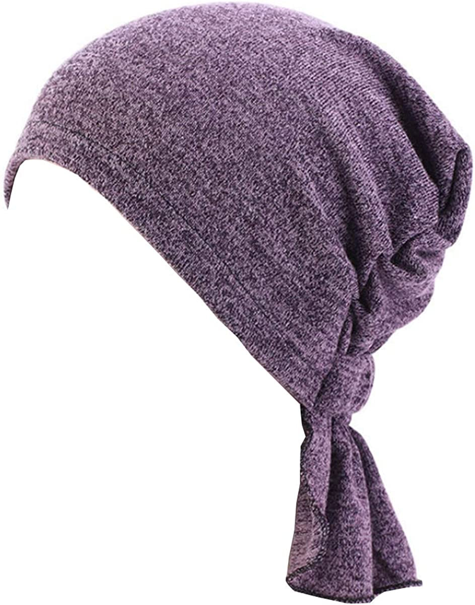 Ever Fairy 3 Colors Chemo Cancer Head Scarf Hat Cap Ethnic Cloth Print Turban Headwear Women Women'S Ruffle Beanie Scarf (3 Color Pack-A) Apparel & Accessories > Clothing Accessories > Headwear Ever Fairy