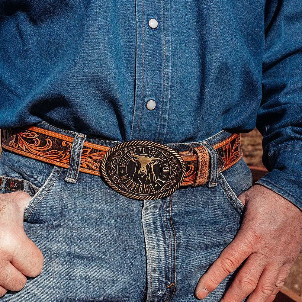 Montana Silversmiths Men'S Big Cattle Pen Belt Buckle Silver One Size Apparel & Accessories > Clothing Accessories > Belt Buckles Montana Silversmiths