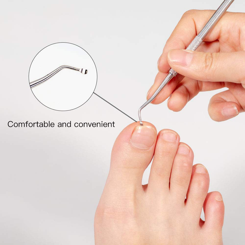 Ingrown Toenail Tool Kit, 3 Pack Stainless Steel Double Sided Pedicure Nail File Lifter Spoon Nail Pusher Cleaner Professional Pedicure Tools Health & Beauty > Personal Care > Cosmetics > Cosmetic Tools > Nail Tools Binzhiruosong