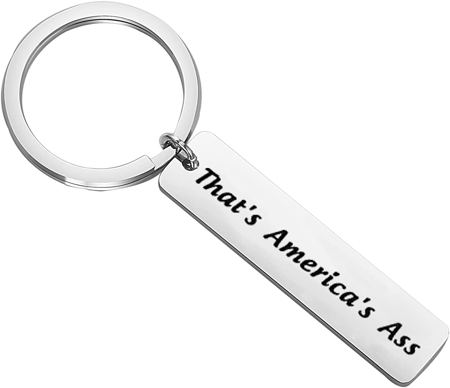 ENSIANTH Movie Inspire Gift That’S America’S Ass Keychain Captain Gift Fan Gift Apparel & Accessories > Jewelry > Necklaces ENSIANTH America’s Ass Keychain