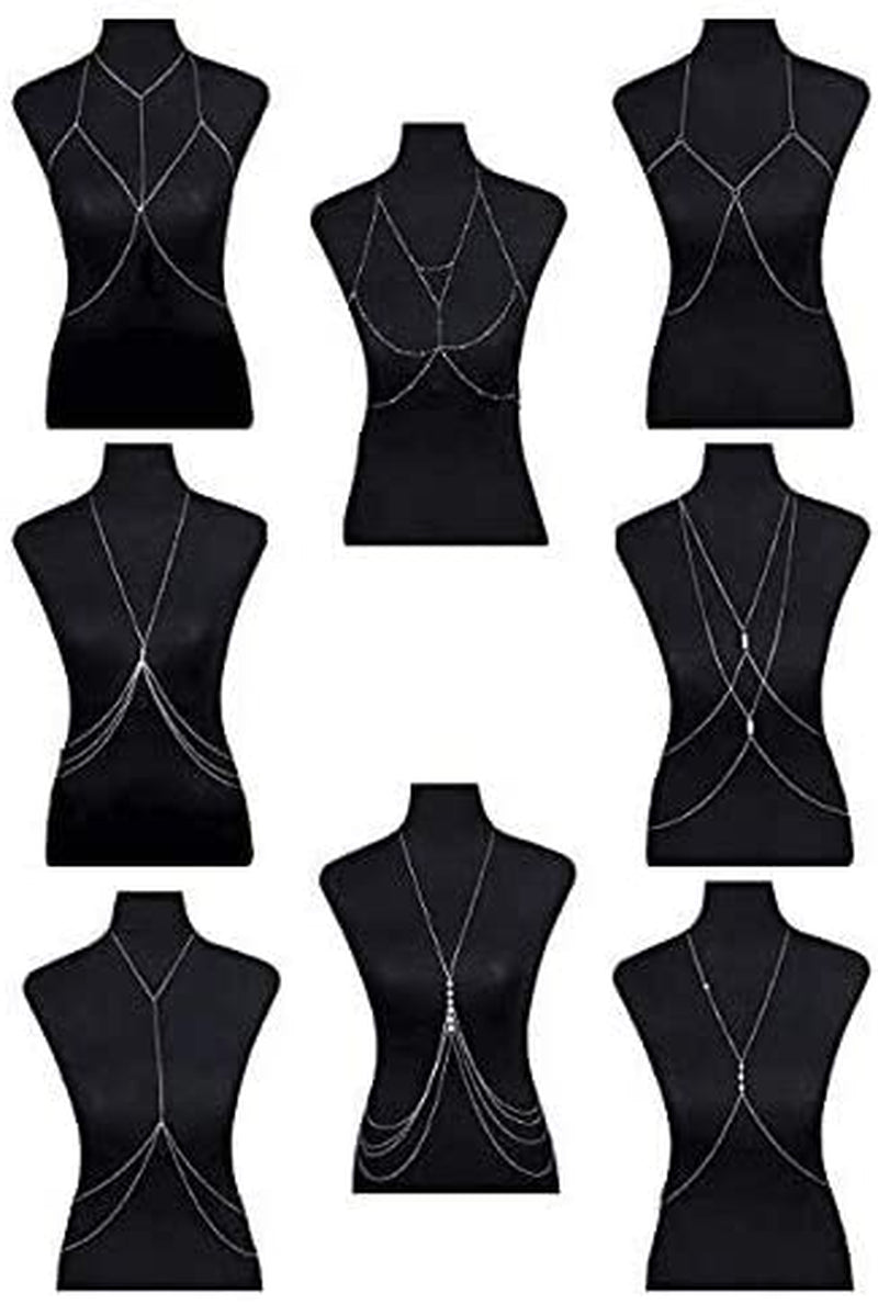 FIBO STEEL Body Chain Jewelry for Women Bikini Belly Chain Necklace Apparel & Accessories > Jewelry > Body Jewelry FIBO STEEL