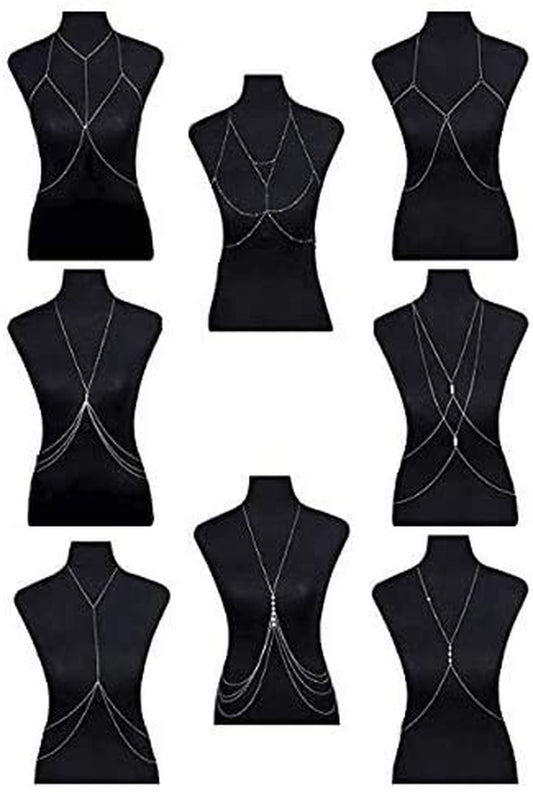 FIBO STEEL Body Chain Jewelry for Women Bikini Belly Chain Necklace Apparel & Accessories > Jewelry > Body Jewelry FIBO STEEL