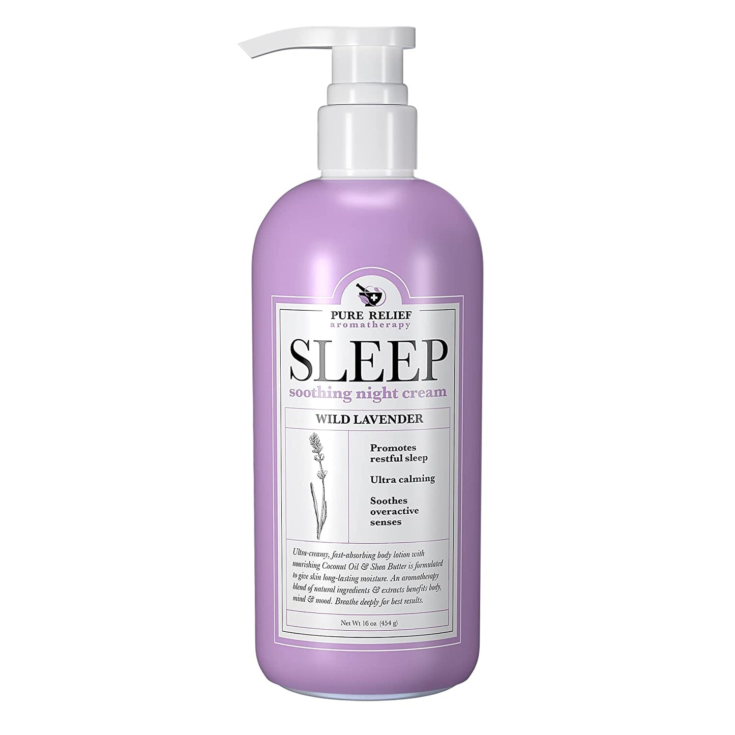 Pure Relief Relaxing Foot Lotion Moisturizer Cream for Dry Feet – Lavender Foot Care Cream W/ Shea Butter, Aloe, & Coconut Oil – Foot Repair & Sleep Cream W/ Soothing Scent, Pedicure Supplies, 8 Oz Health & Beauty > Personal Care > Foot Care Pure Relief Lavender Sleep Body Cream 16 Ounce (Pack of 1)