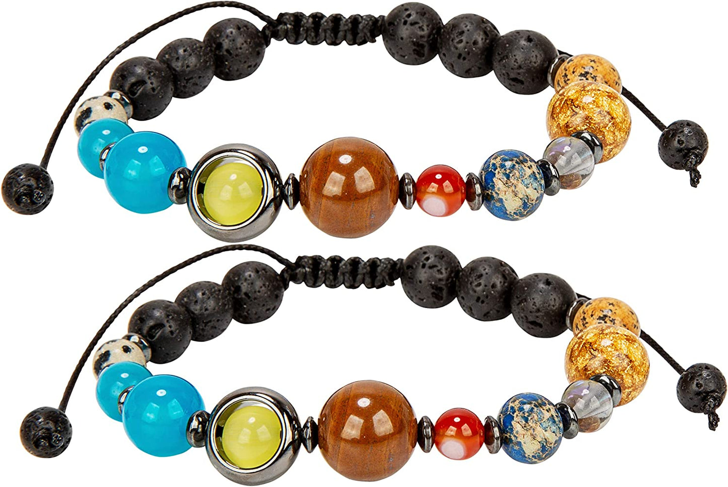 Spunkysoul New! His and Hers Couple Circle Distance Universe Bracelets Collection Apparel & Accessories > Jewelry > Bracelets SPUNKYsoul Couples Slider Gun Metal