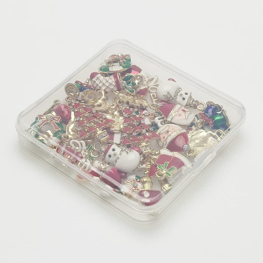 38Pcs Christmas Pendant Charm for Necklace Bracelet Jewelry Making Clothes Sewing Bags Decoration Charm Diy Scrapbooking Supply (Christmas Styles 2)