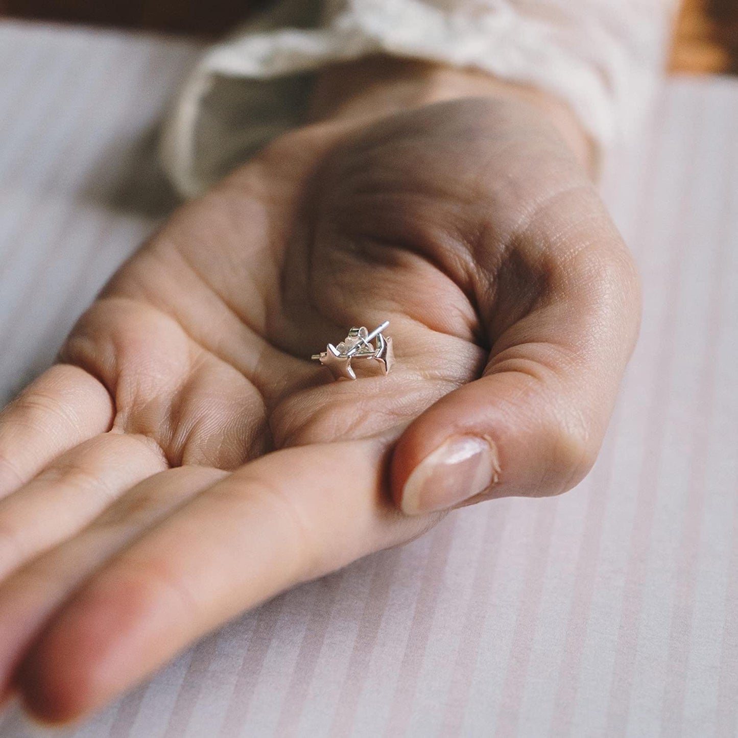 Sterling Silver Friendship Quote Star Earrings Apparel & Accessories > Jewelry > Earrings Philip Jones