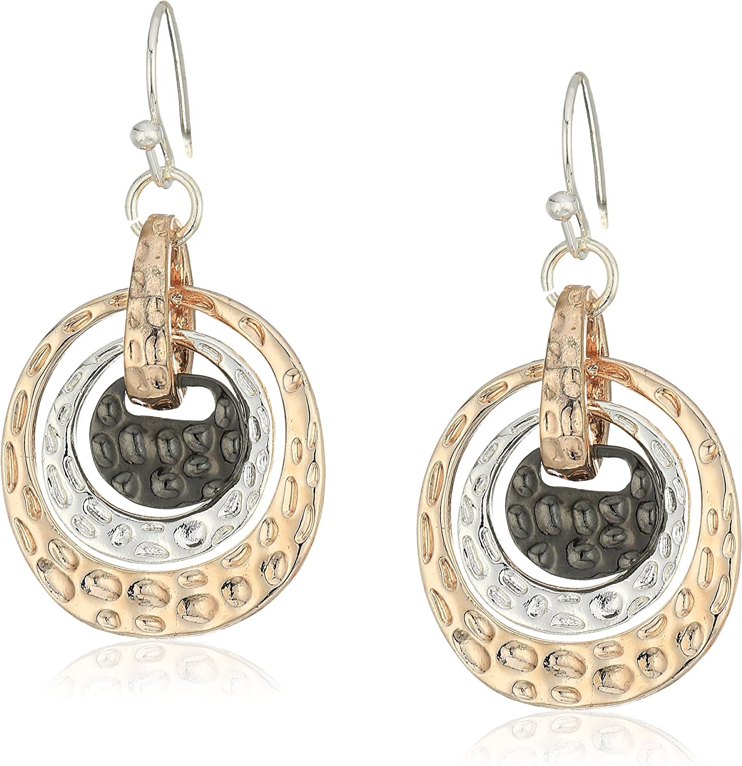 Nine West Classics Apparel & Accessories > Jewelry > Earrings KYLIE MAX Trio-Tone Orbital Drop Earrings