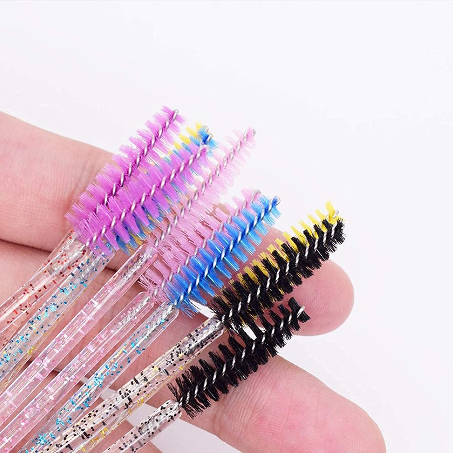 I-Laesh 100 Pcs Disposable Eyelash Brushes, Mascara Wands, Eye Lash Brush, Spoolies for Eyelash Extensions, Spoolie Eyebrow Eyeshadow Brow Makeup Supplies Kit Cleansing Glitter Applicator Tool Accessories Bristle (Crystal Pink) Health & Beauty > Personal Care > Cosmetics > Cosmetic Tools > Makeup Tools i-laesh