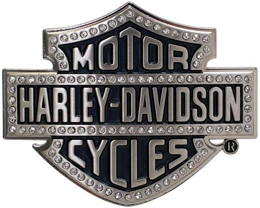 Harley-Davidson Women'S Belt Buckle Lineage Bling Bar & Shield Silver HDWBU10635 Apparel & Accessories > Clothing Accessories > Belt Buckles Harley-Davidson