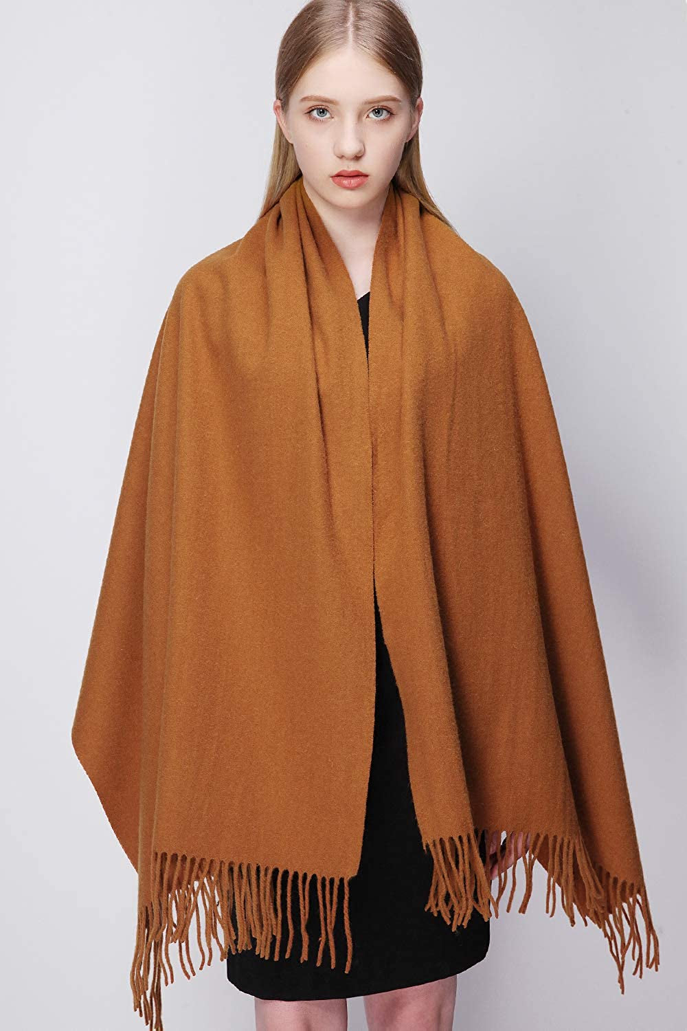 RIIQIICHY 100% Wool Scarf Pashmina Shawls and Wraps for Women Cashmere Warm Winter More Thicker Soft Scarves Apparel & Accessories > Clothing Accessories > Scarves & Shawls RIIQIICHY