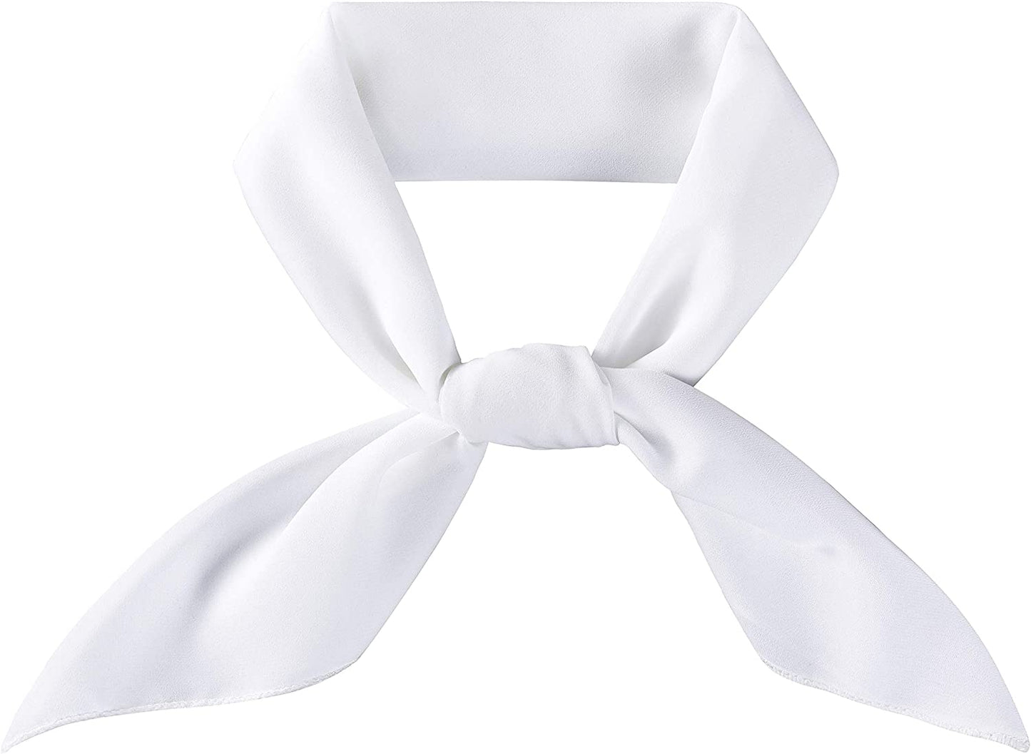 Chiffon Scarf Ribbon Neck Scarf Square Handkerchief 23"X23" 26"X26" 30"X30" Apparel & Accessories > Clothing Accessories > Bandanas & Headties Comsite White 26*26.