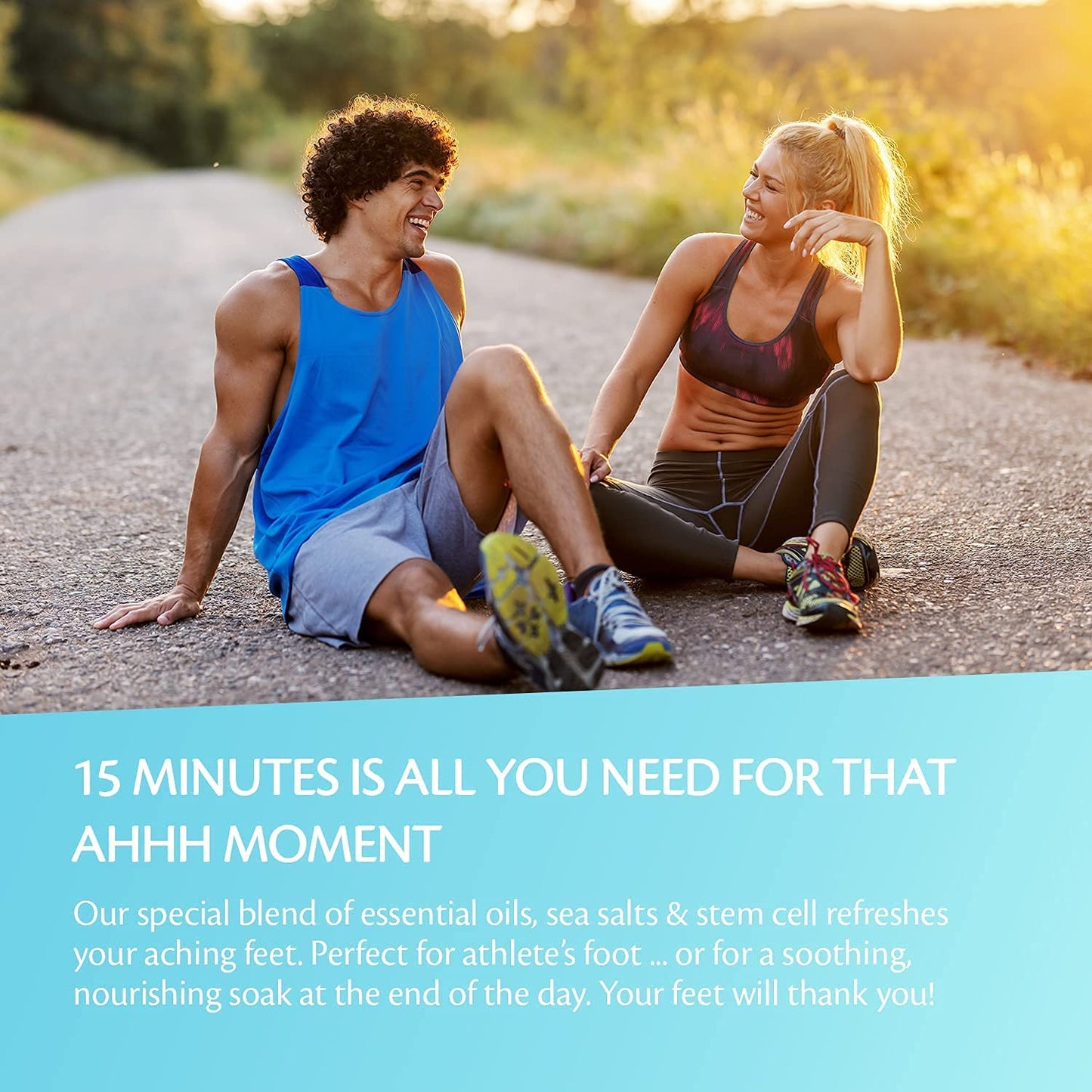 M3 Naturals Tea Tree Oil Epsom Salt Pedicure Foot Soak with Coconut Oil & Stem Cell - Foot Care - Foot Bath Soak - Athletes Foot Treatment, Toenail Fungus & Foot Odor Foot Soaker Foot Spa Soak Health & Beauty > Personal Care > Foot Care M3 Naturals