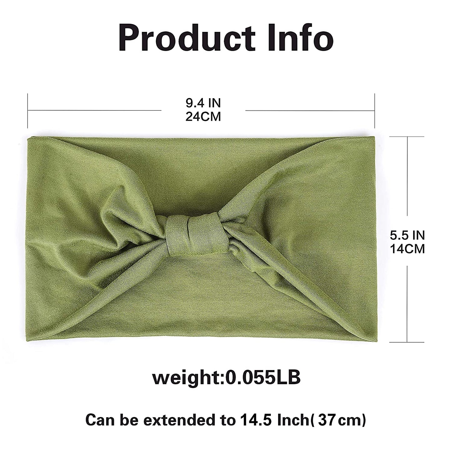 Gili 6 Pack Wide Headbands for Women Non Slip Soft Elastic Hair Bands Yoga Running Sports Workout Gym Head Wraps , Knotted Cotton Cloth African Turbans Bandana ( with 6 Pcs Hair Ties) Apparel & Accessories > Clothing Accessories > Bandanas & Headties GILI