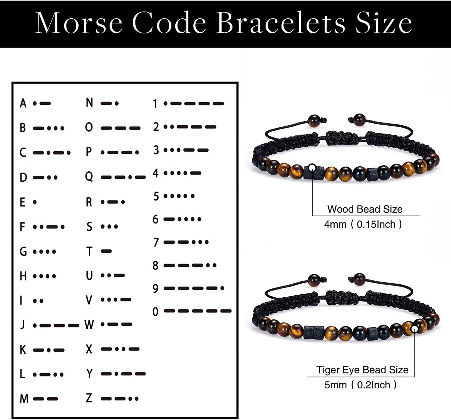 Morse Code Bracelets for Women Gifts, Adjustable 2Pcs Tiger Eye Beads Friendship Bracelets Gifts for Best Friend Women Girls Sister Funny Inspirational Birthday Friendship Gifts for Women Jewelry Apparel & Accessories > Jewelry > Bracelets MONOZO
