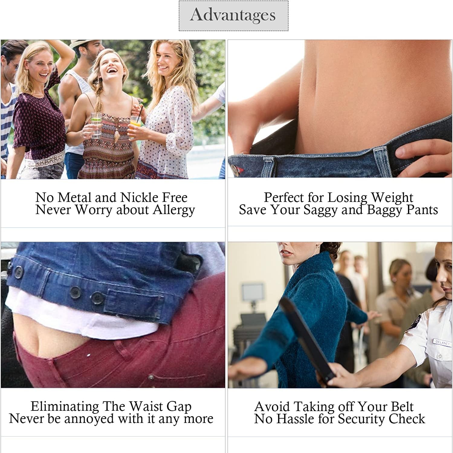 No Show Women Stretch Belt Invisible Elastic Web Strap Belt with Flat Buckle for Jeans Pants Dresses Apparel & Accessories > Clothing Accessories > Belts KYLIE MAX