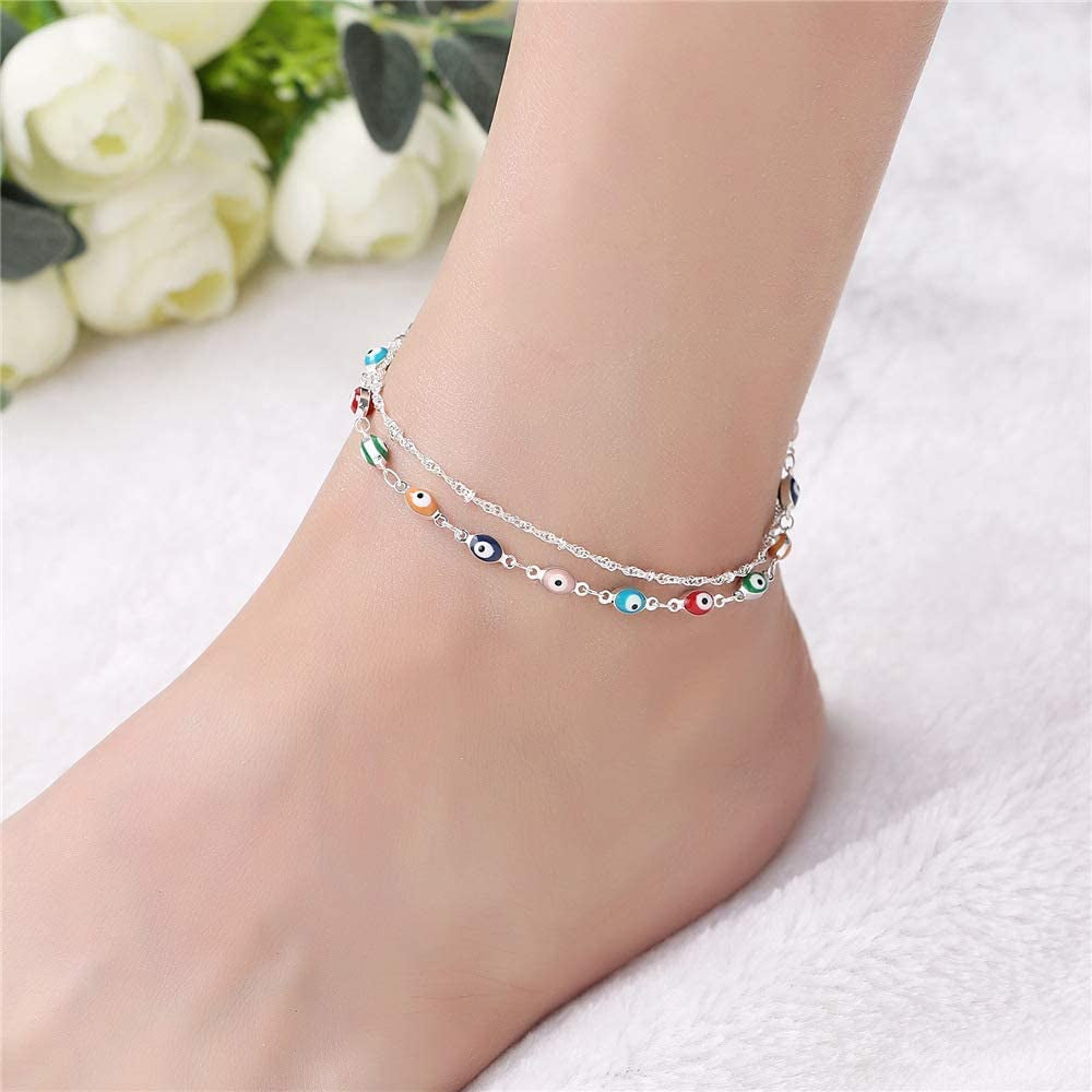 Evil Eye Ankle Bracelet,Evil Eye Anklet,Evil Eye Bracelet,Evil Eye Anklets for Women,Mother'S Day Gift Apparel & Accessories > Jewelry > Anklets DeScount