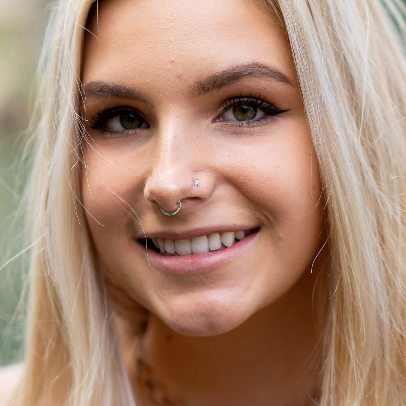 FINREZIO 15PCS 22G Surgical Steel Nose Rings Hoop Studs Cartilage Earrings Body Piercing Jewelry 1.5Mm 2Mm 2.5Mm CZ Apparel & Accessories > Jewelry > Rings FINREZIO