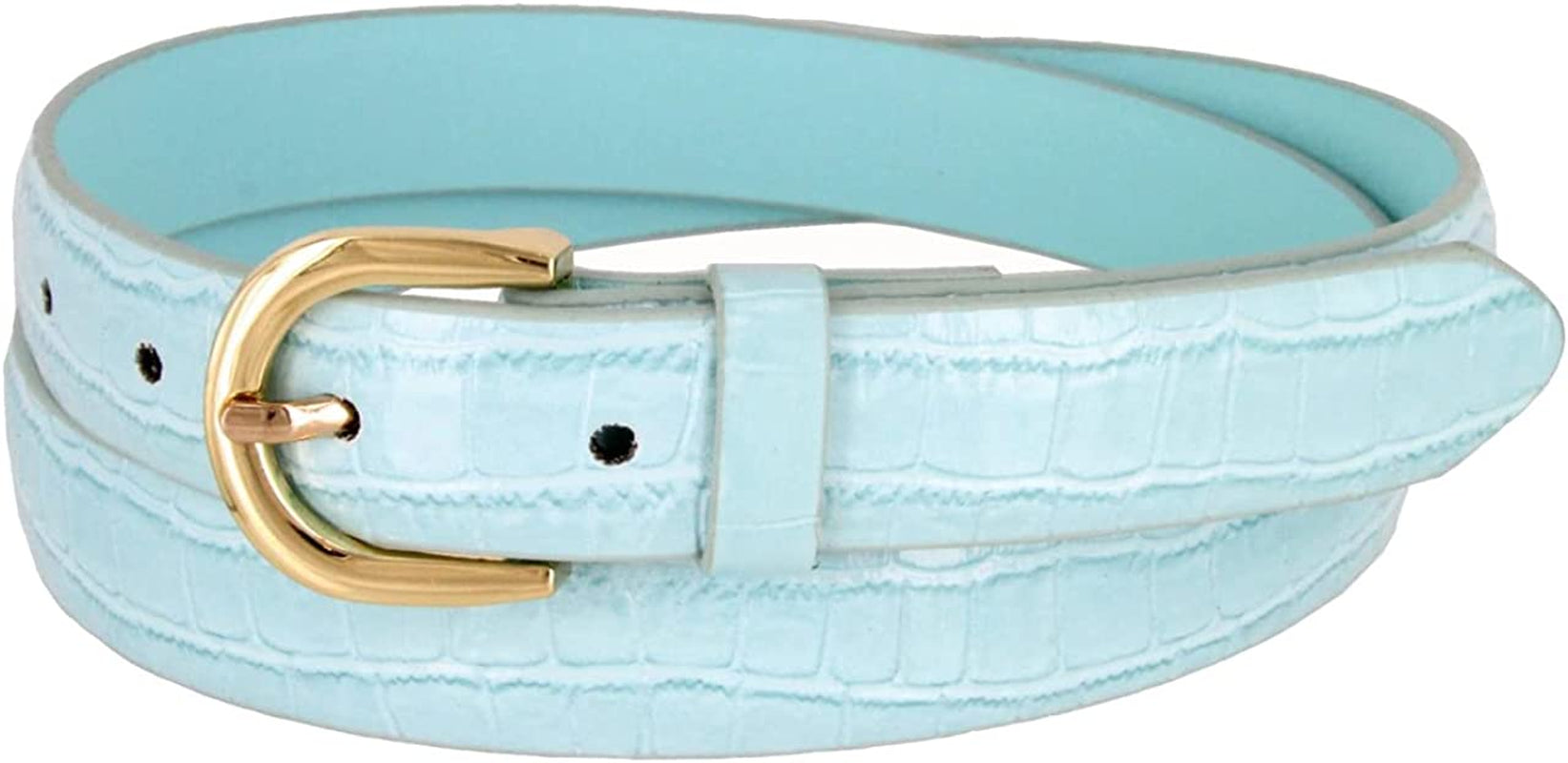 Women'S Dress Belt Casual Fashion Waist Skinny Belt 1"(25Mm) Wide, Multi-Style Options Apparel & Accessories > Clothing Accessories > Belts Belts.com Style 2 - Blue 33''-35'' M
