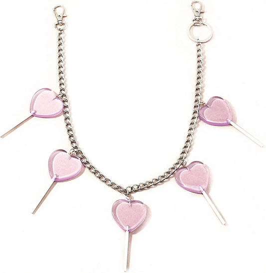 Punk Cute Body Pin Gummy Bear Mushroom Lollipop Dice Colorful Funny Belt Waist Chain Gothic Street Goth Harajuku Trousers Multi Layer Hiphop Hook Trousers Keychain Jewelry Apparel & Accessories > Jewelry > Body Jewelry COLORFUL BLING lollipop