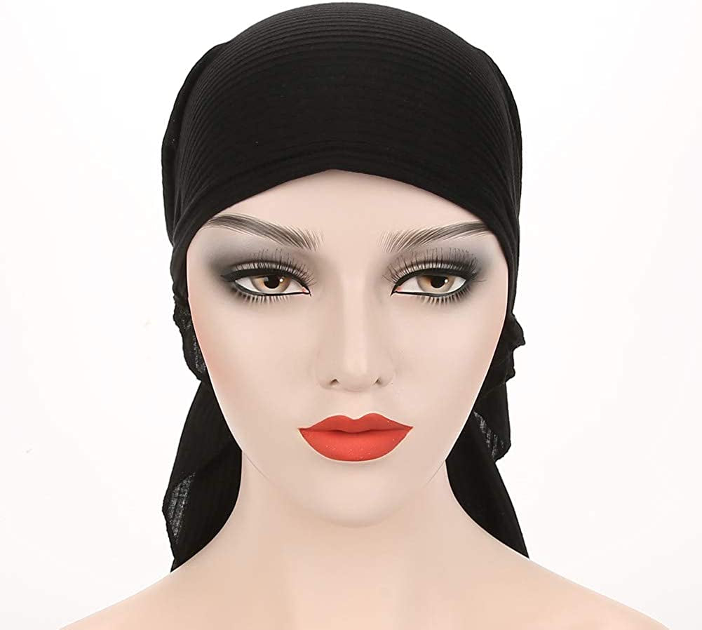 Fxhixiy Womens Turban Chemo Hat Head Scarves Slip-On Pre-Tied Headwear Bandana Sleep Hair Cover Apparel & Accessories > Clothing Accessories > Headwear Fxhixiy