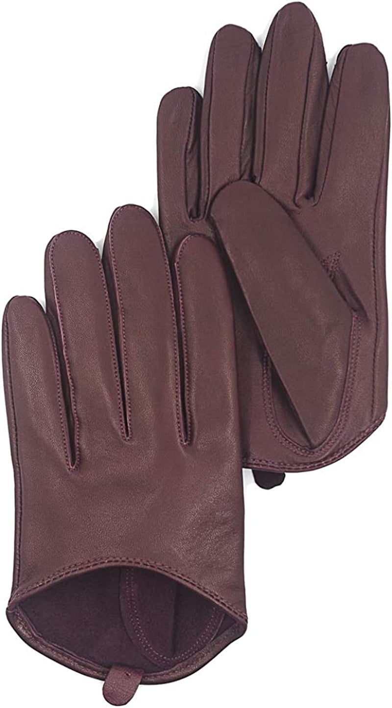 Harssidanzar Leather Spring Gloves for Women,Genuine Leather Half Palm Short Unlined Driving Dress Cosplay Gloves GL011 Apparel & Accessories > Clothing Accessories > Gloves & Mittens KYLIE MAX