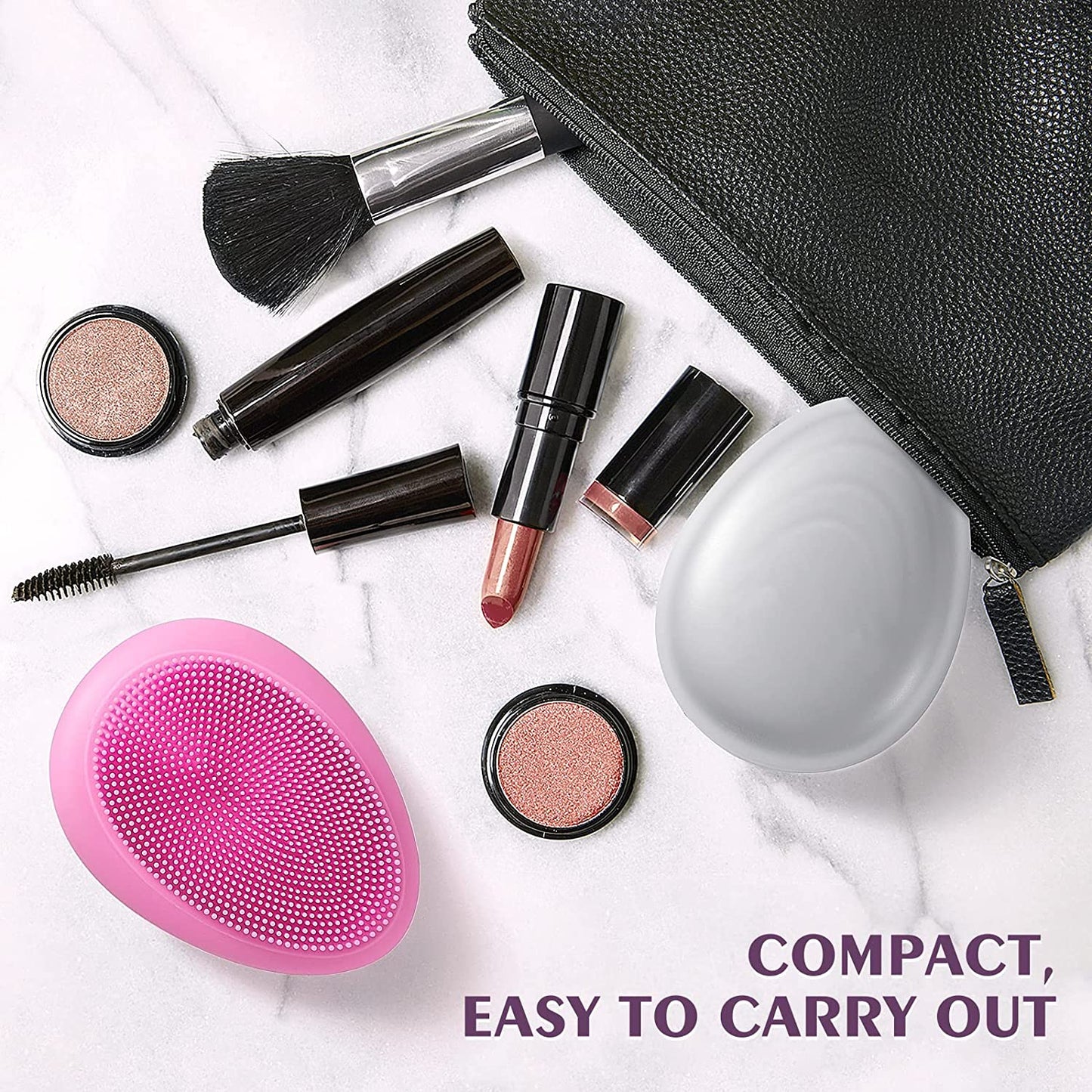 Face Scrubber Silicone Exfoliator Brush: Manual Handheld Mini Facial Cleansing Exfoliating and Massaging for Sensitive Skin - Soft Blackhead Wash Scrubber Pore Cleaning Tool Health & Beauty > Personal Care > Cosmetics > Cosmetic Tools > Skin Care Tools icolorfuled