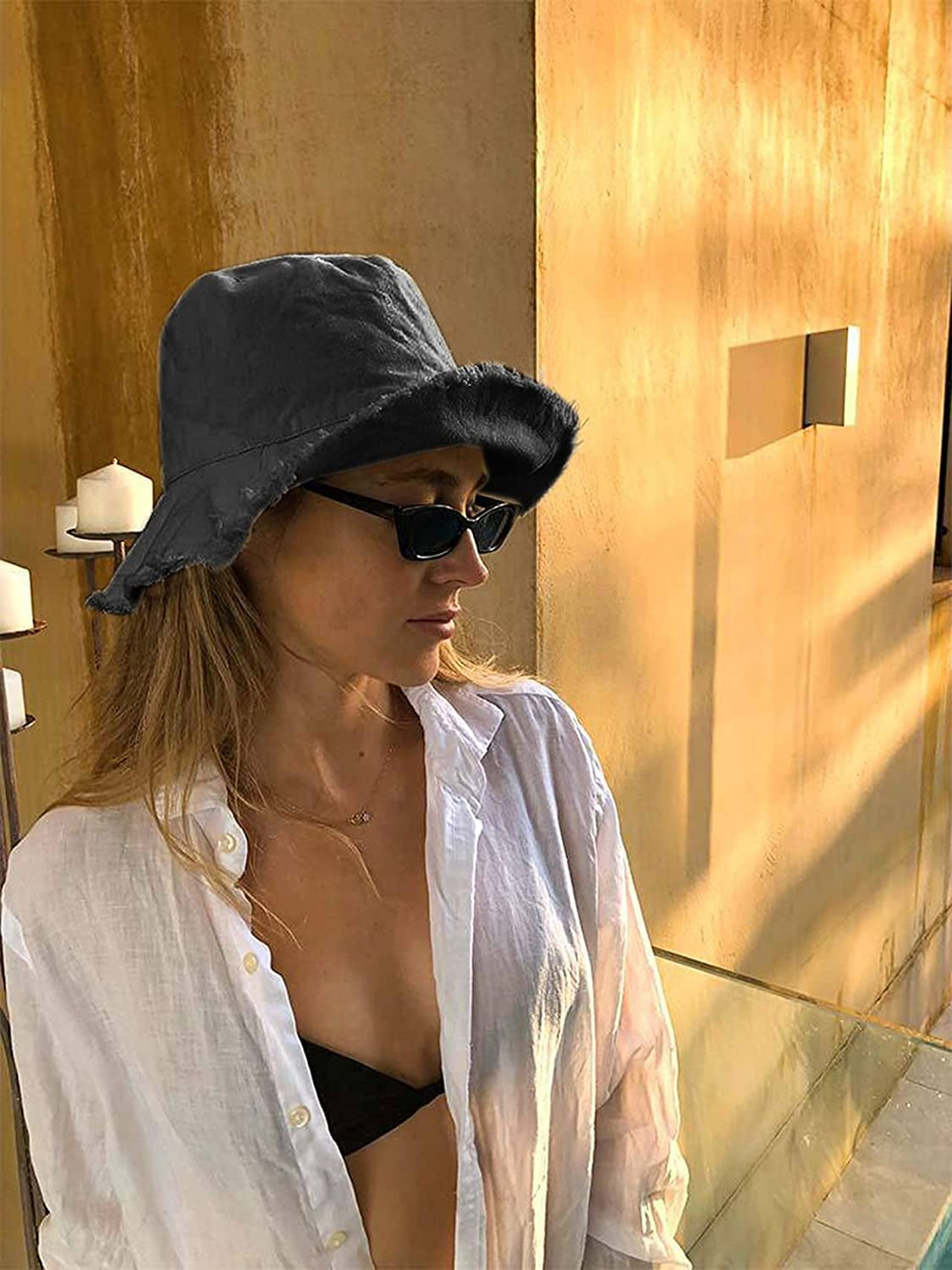 HZEYN Bucket Hats for Women Wide Brim Summer Travel Packable Cotton Bucket Beach Sun Hat UPF 50+ Apparel & Accessories > Clothing Accessories > Hats HZEYN