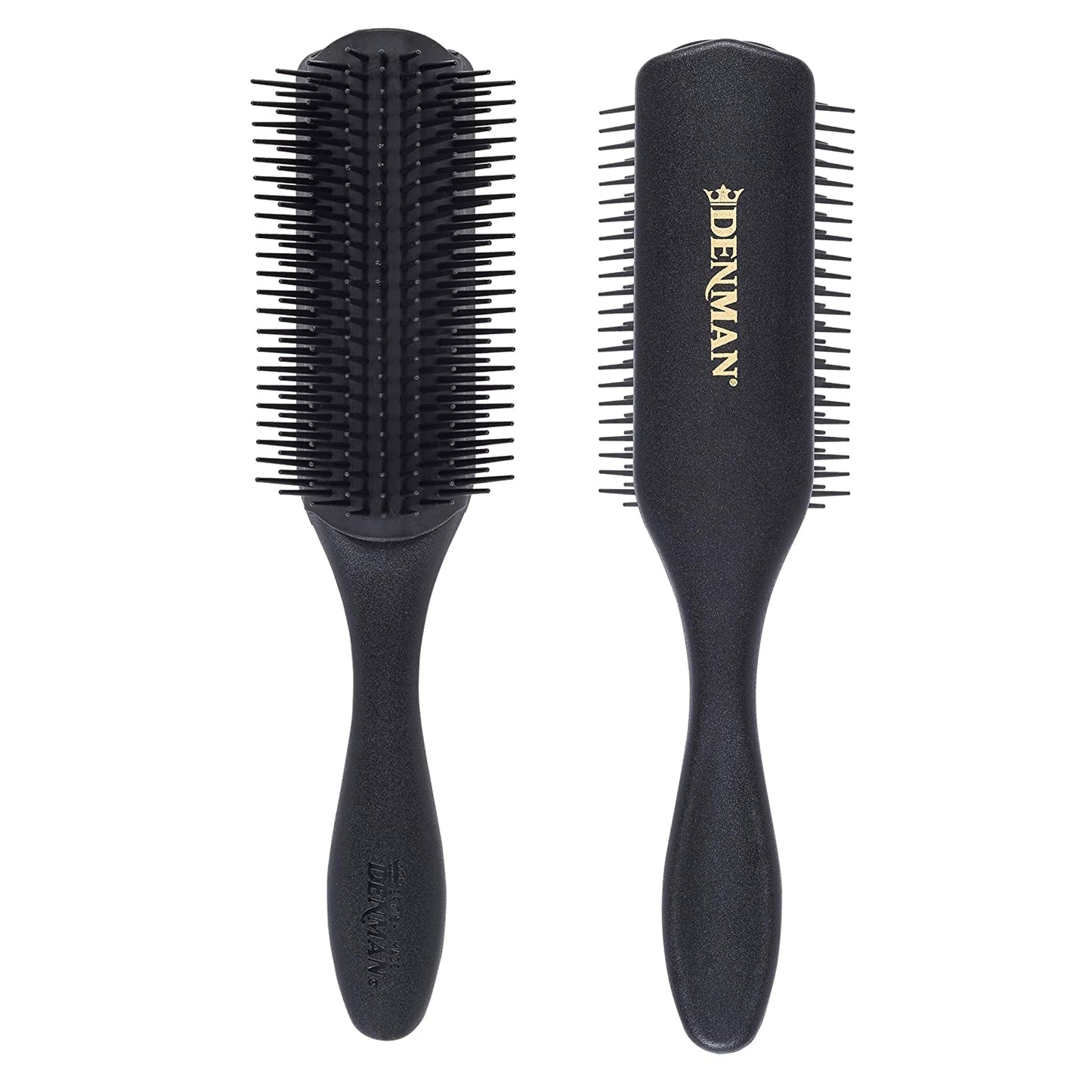 Denman Hair Brush for Curly Hair D3 (Black) 7 Row Classic Styling Brush for Detangling, Separating, Shaping and Defining Curls Health & Beauty > Personal Care > Hair Care Denman 9-row medium (all-black) 9 Row