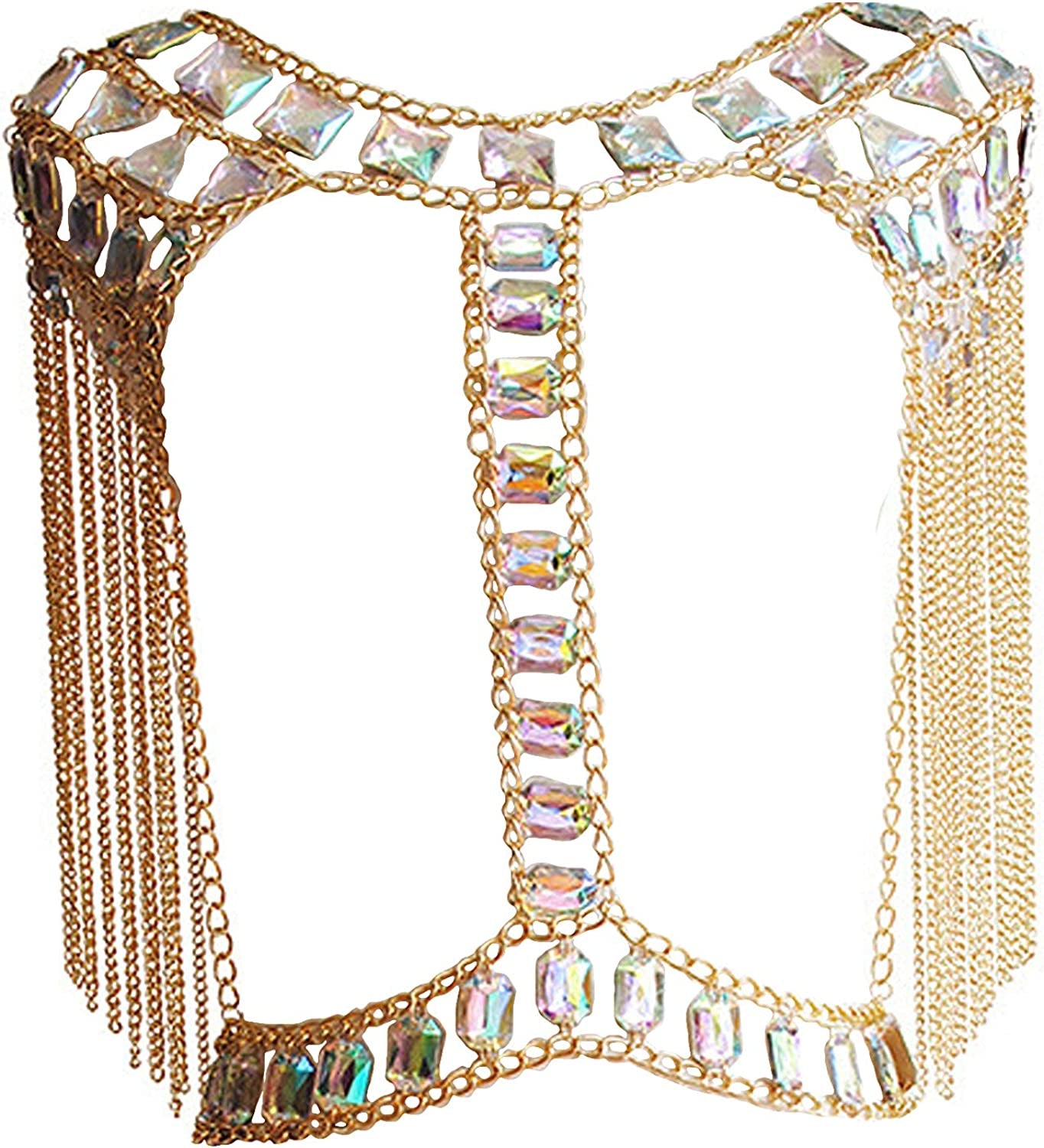 Connie Cloris Women Sexy Jewelry Night Shop Costume Shoulder Body Chain Apparel & Accessories > Jewelry > Body Jewelry Connie Cloris Gold -Shoulder body chain