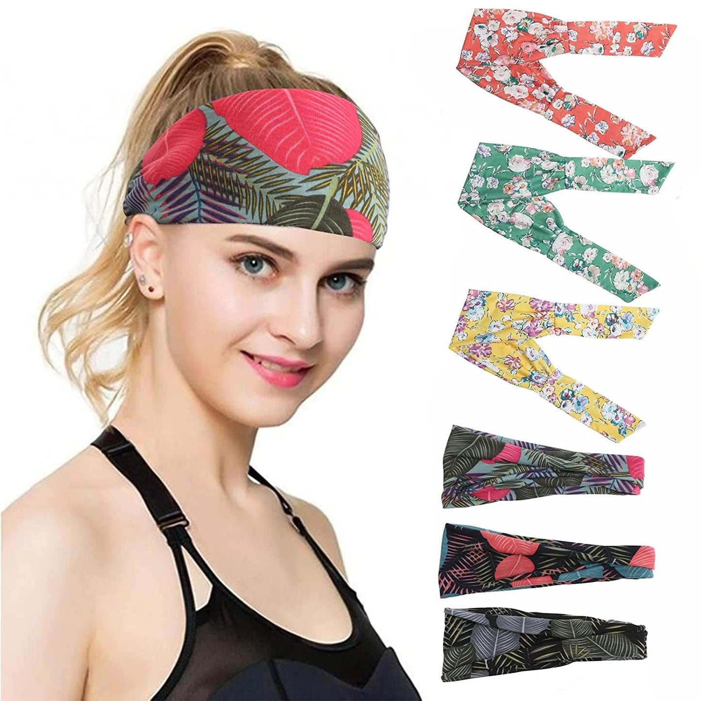 3PCS Adjustable Headband Knotted Hairband - Tie up Head Wrap Headband for Sports/Running/Yoga Apparel & Accessories > Clothing Accessories > Bandanas & Headties Molans Color-G