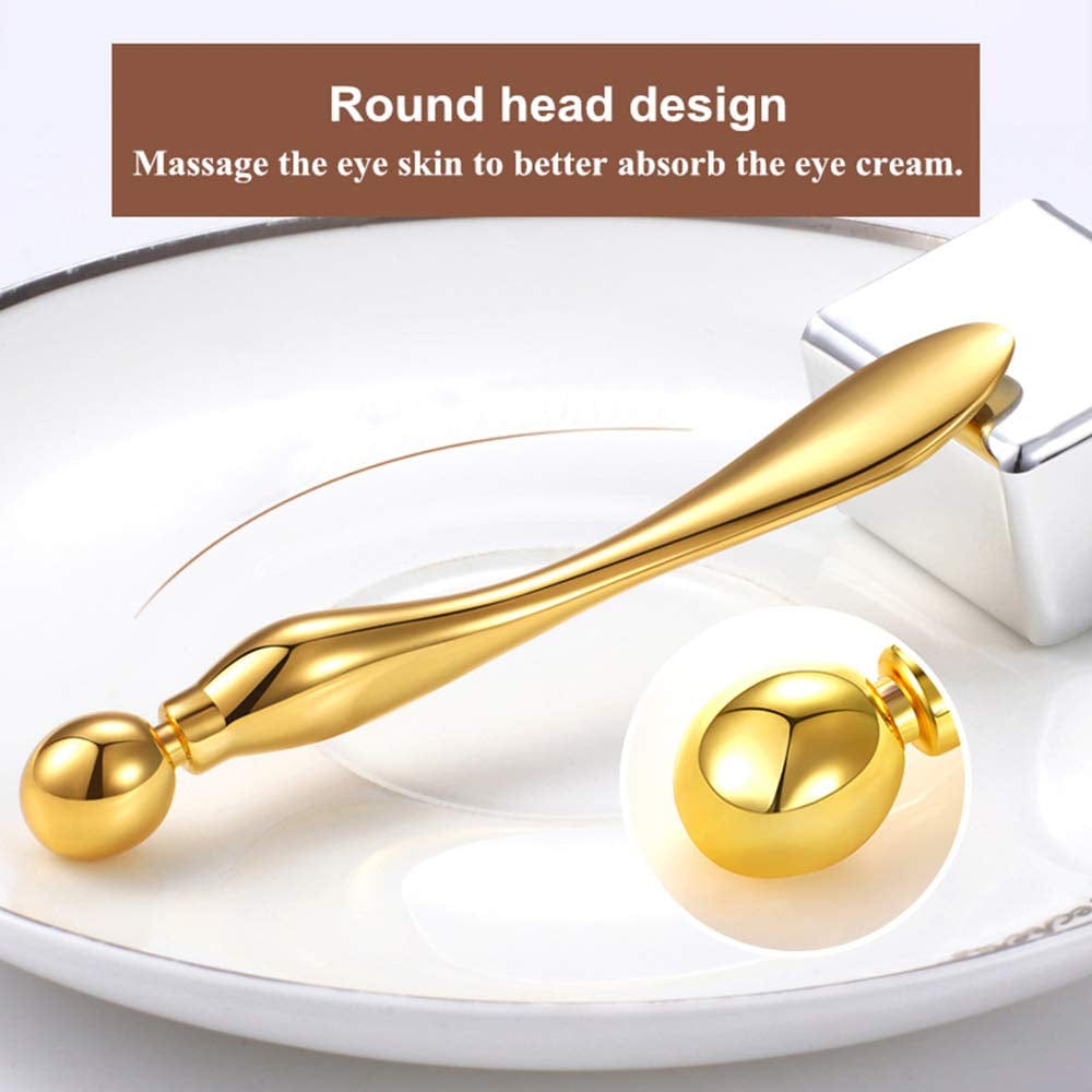 3Pcs Metal Eye and Face Cream Applicator Stick Cosmetics Spoon Spatula, Massager Tool for Facial Massage, under Eye Roller Reduce Puffiness Health & Beauty > Personal Care > Cosmetics > Cosmetic Tools > Skin Care Tools GOERTI