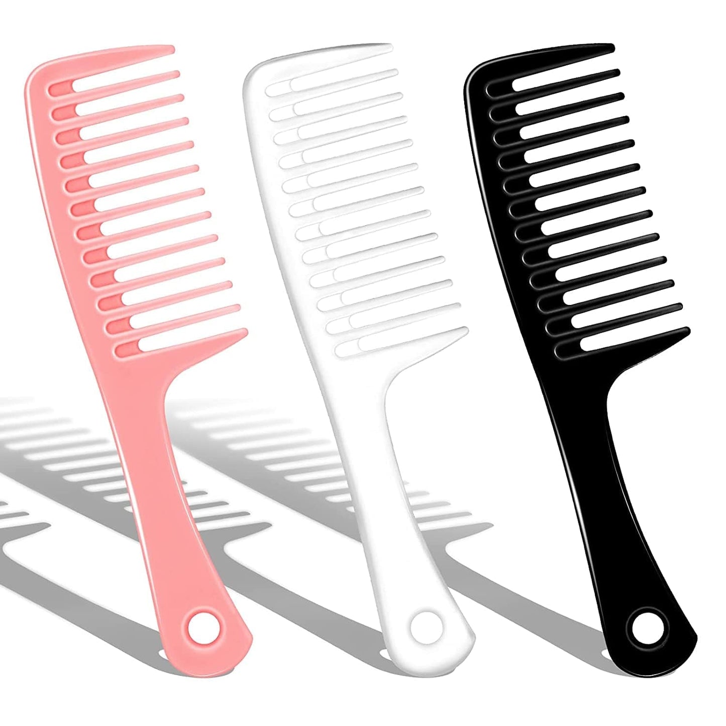 3Pcs Wide Tooth Detangling Comb : Wide Tooth Comb and Large Hair Detangling Comb,Durable Hair Brush for Best Styling and Professional Hair Care, Suitable for Curly Hair, Long Hair, Wet Hair,Wide Tooth Comb for Curly Hair (Pink|Blue|Black) Health & Beauty > Personal Care > Hair Care Trati Pink|White|Black