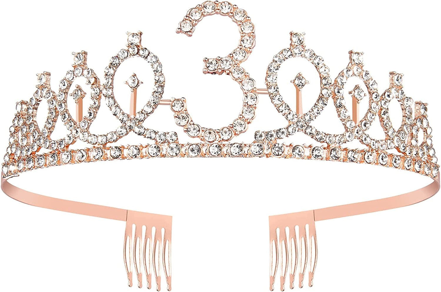 3Rd Birthday Sash and Tiara for Girls, Rose Gold Birthday Sash Crown 3 & Fabulous Sash and Tiara for Girls, 3Rd Birthday Gifts for Happy 3Rd Birthday Party Favor Supplies Apparel & Accessories > Clothing Accessories > Sashes BRT Bearingshui