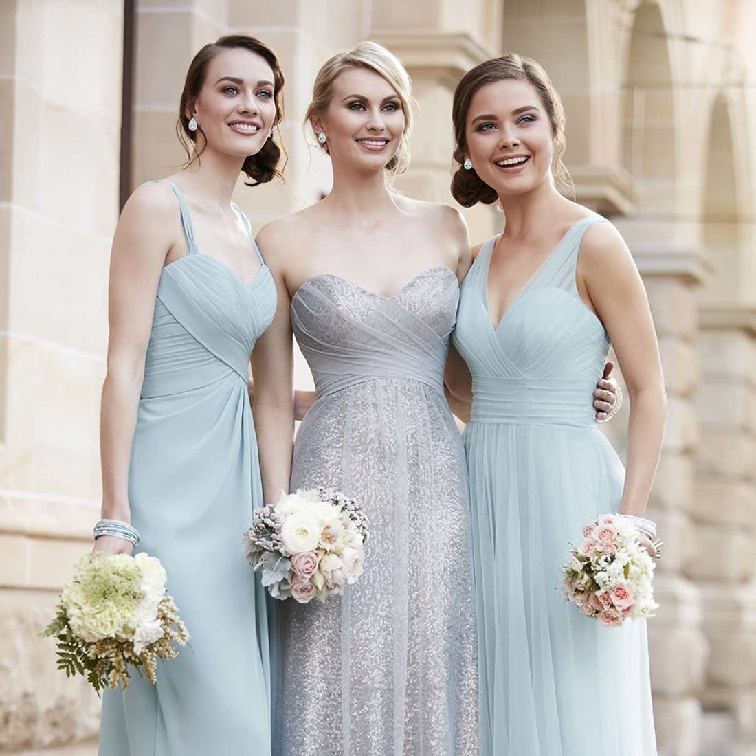 4/6 Pairs Bridesmaids Earrings Classic Cubic Zirconia Teardrop Stud Earrings for Women Girls I Couldn’T Tie a Knot without You Brides Bridesmaids Proposal Wedding Jewelry Gifts