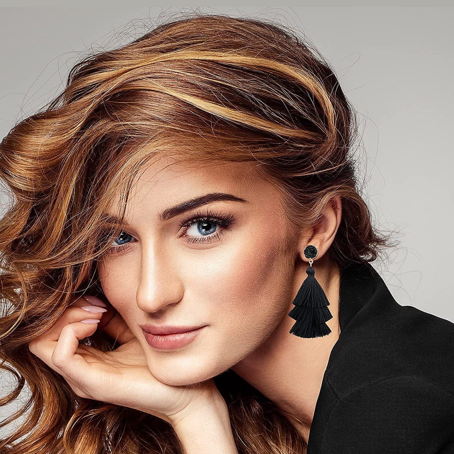 4-9 Pairs Rattan Earrings Tassel Earrings for Women Girls Lightweight Acrylic Geometric Statement Woven Bohemian Earrings Handmade Straw Wicker Braid Hoop Drop Dangle Earrings