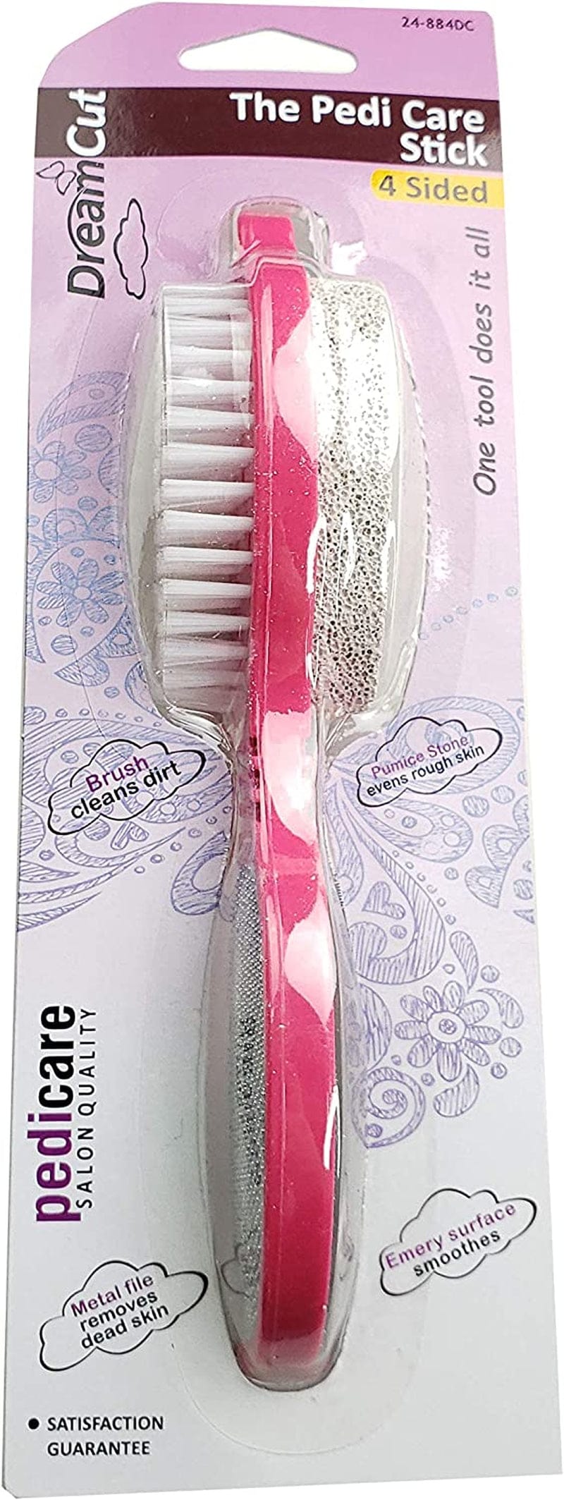 4 in 1 the Pedi Care Stick 4 Sided Pedicure Paddle Metal File and Emery Board Tool with Pumice Stone for Feet by Dreamcut Health & Beauty > Personal Care > Foot Care DreamCut