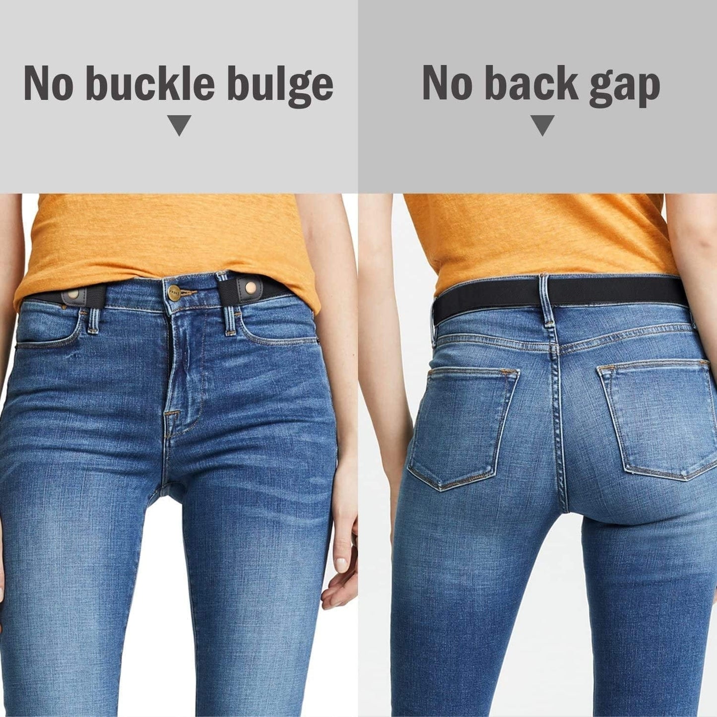 4 Pack No Buckle Belt, JASGOOD Buckle Free Stretch Belt for Women and Men Jeans Pants Apparel & Accessories > Clothing Accessories > Belts KYLIE MAX
