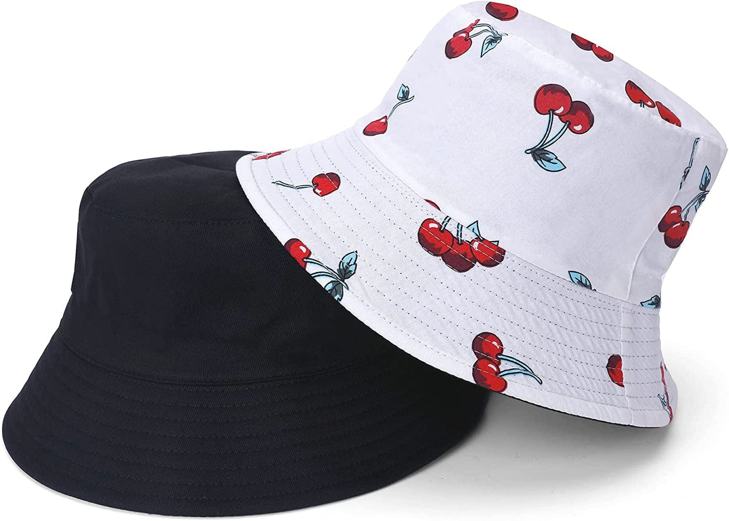 4 Pack Unisex Print Bucket Hats, Cotton Beach Sun Hat for Women Summer Travel, Outdoor Reversible Cap Double Sides Wear for Women Men Apparel & Accessories > Clothing Accessories > Hats Piklohas