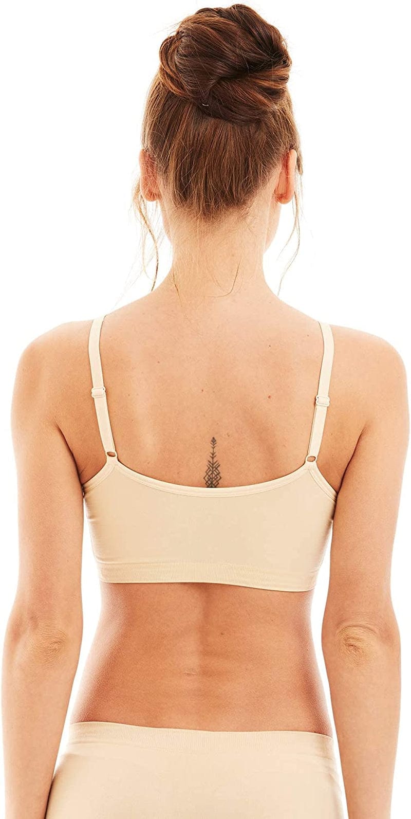 4 Pack Women’S Nylon Spandex Removable Pads Comfort Cami Bras Wireless