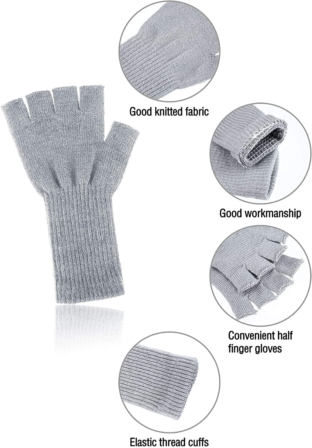 4 Pairs Kids Long Half Fingerless Gloves Knitted Arm Warmers Winter Long Half Stretchy Finger Mittens for Kids Boys and Girls Apparel & Accessories > Clothing Accessories > Gloves & Mittens SATINIOR