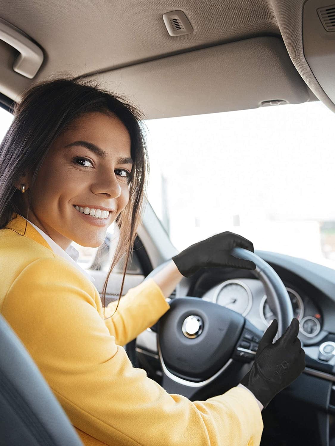 4 Pairs Women Sun Protective Gloves Sunscreen Gloves UV Protection Gloves Outdoor Driving Gloves (Black, White, Grey, Apricot Color) Apparel & Accessories > Clothing Accessories > Gloves & Mittens SATINIOR