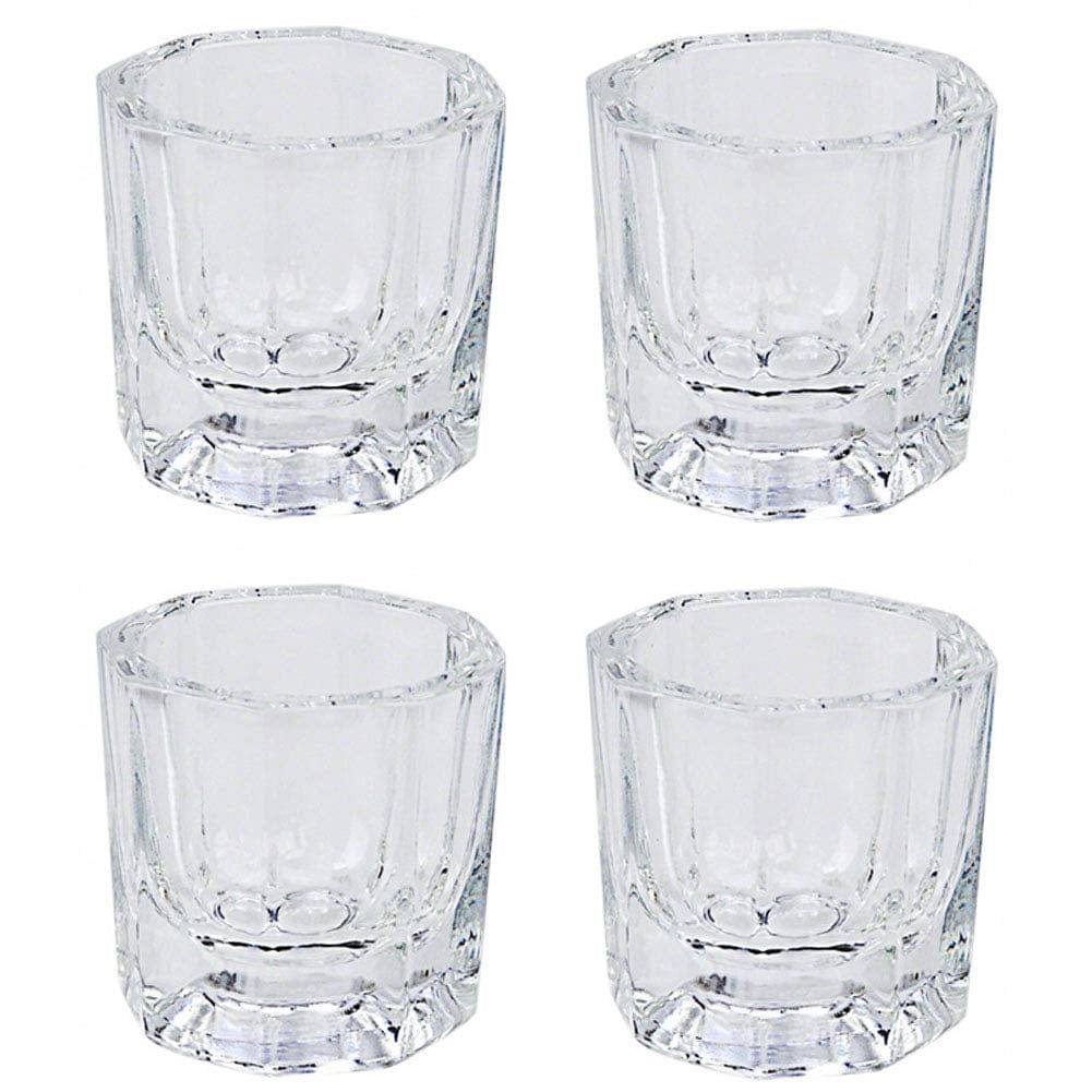 4 Pcs Mini Glass Crystal Cup Nail Art Acrylic Liquid Powder Dappen Dish Bowl Glassware Nail Art Tools Health & Beauty > Personal Care > Cosmetics > Cosmetic Tools > Nail Tools Teensery